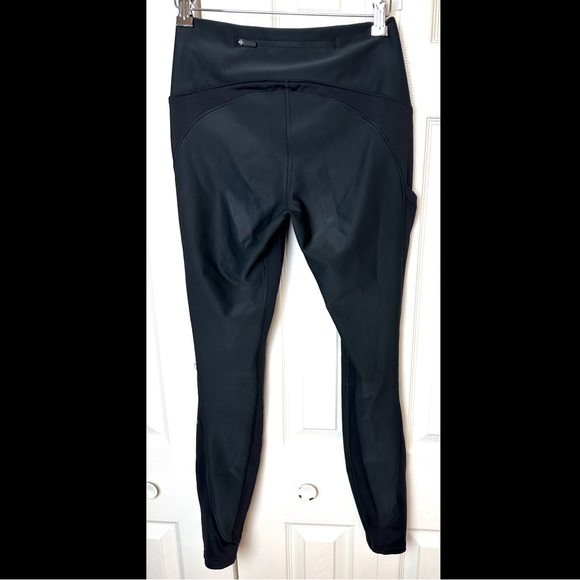 LULULEMON Sleet Sprinter Tights Leggings Pants Black Reflective Running Fleece - Picture 9 of 16